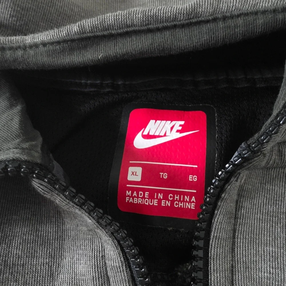 Nike Kids Tech Fleece Full Zip Hoodie Olive Green 856191-004 Size XL